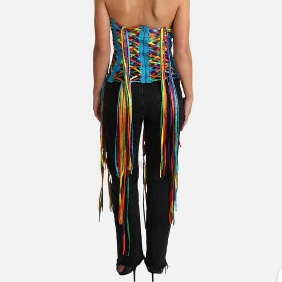 Dolce & Gabbana Multicolor Fringe Corset - Picture 2 of 3